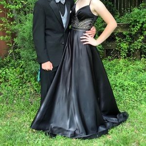Black ball gown